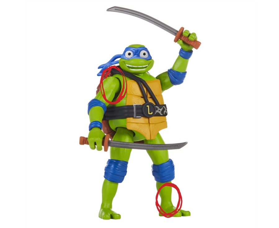 Toys Ken Black Toys | Tmnt Mutant Mayhem Deluxe Ninja Shouts Figure - Leonardo