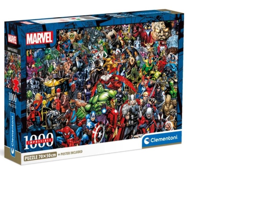 Learning & Education Ken Black Toys | Clementoni Marvel Impossible Puzzle! 1000 Piece Jigsaw Puzzle