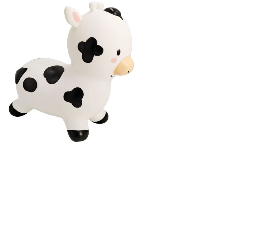 Outdoor Ken Black Toys | Big Steps Play Inflatable Cow Hopper Black & White