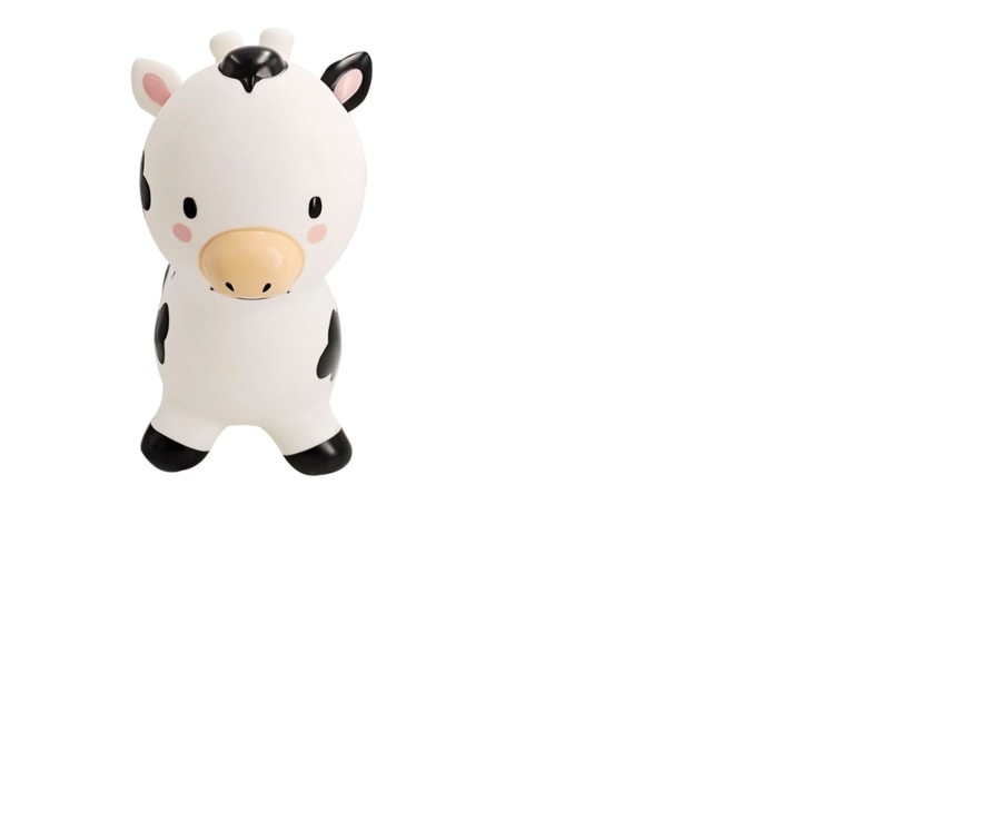 Outdoor Ken Black Toys | Big Steps Play Inflatable Cow Hopper Black & White