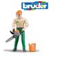 Toys Ken Black Toys | Bruder Forestry Worker With Accessories