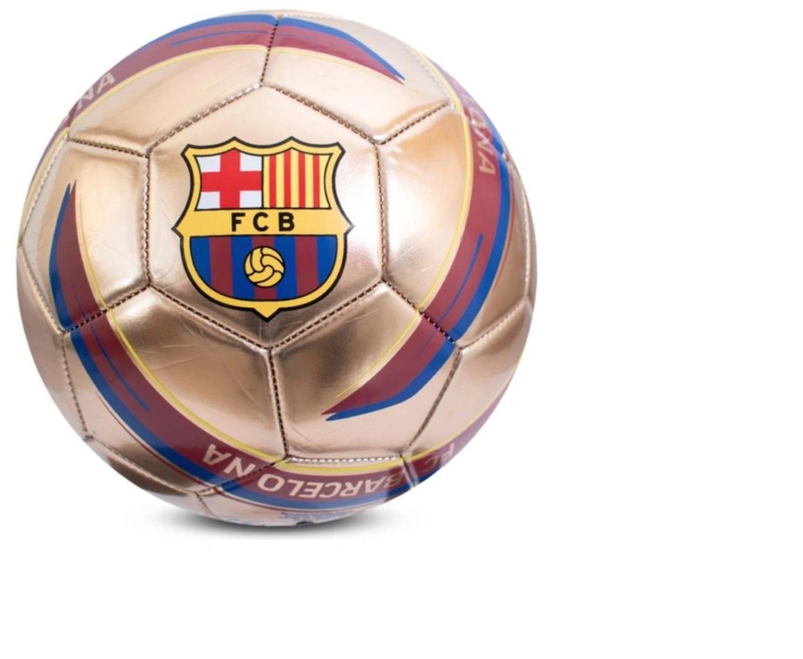 Outdoor Ken Black Toys | Fc Barcelona Ball Gold Metallic Size 5