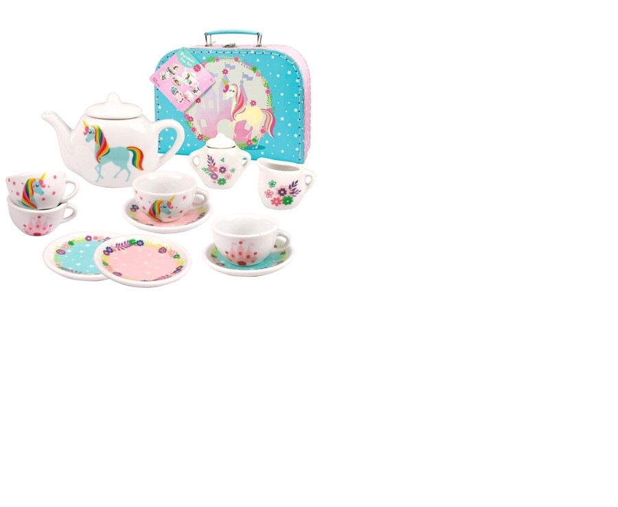 Learning & Education Ken Black Toys | 13Pc Porcelain Teaset Unicorns