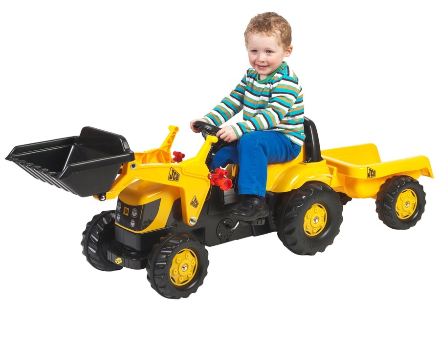 Outdoor Ken Black Toys | Jcb Tractor Loader And Trailer