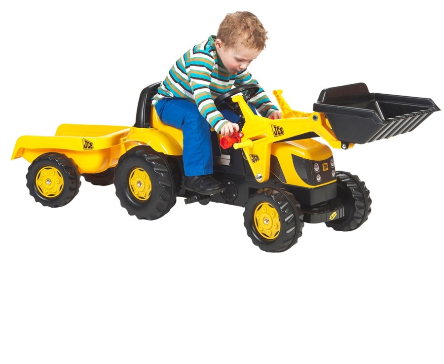 Outdoor Ken Black Toys | Jcb Tractor Loader And Trailer