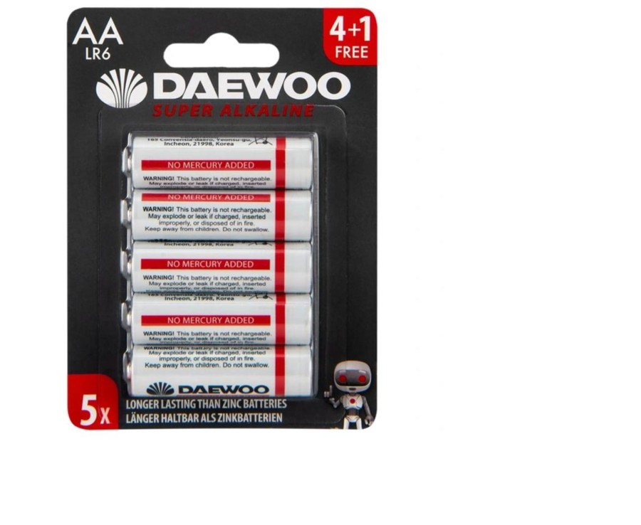 Tech & Gaming Ken Black Toys | Daewoo Aa Alkaline Batteries 5-Pack