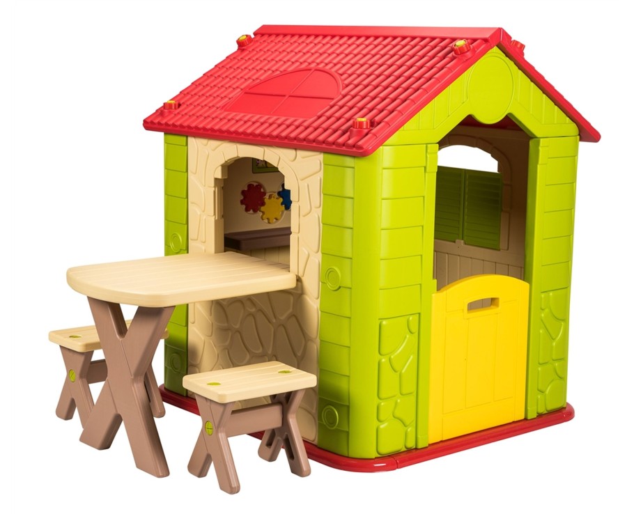 Outdoor Ken Black Toys | Deluxe Playhouse With Table & Chairs