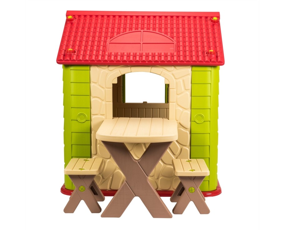 Outdoor Ken Black Toys | Deluxe Playhouse With Table & Chairs