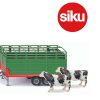 Toys Ken Black Toys | Siku 1:32 Livestock Trailer With 2 Cows 2875