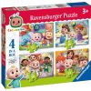 Learning & Education Ken Black Toys | Ravensburger Cocomelon 4 In A Box (12, 16, 20, 24 Piece) Jigsaw Puzzles