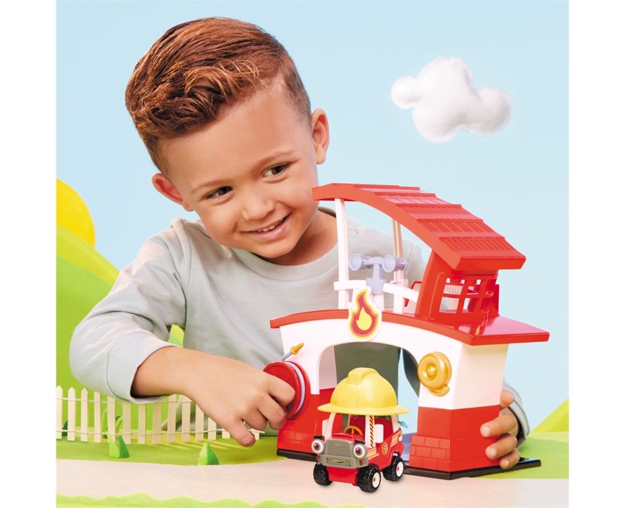 Toys Ken Black Toys | Let'S Go Cozy Coupe Fire Station Playset With Fire Truck Mini Push And Play Vehicle For Tabletop Or