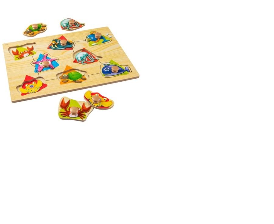 Learning & Education Ken Black Toys | Easy Grab Wooden Puzzle Under The Sea