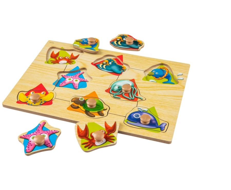 Learning & Education Ken Black Toys | Easy Grab Wooden Puzzle Under The Sea