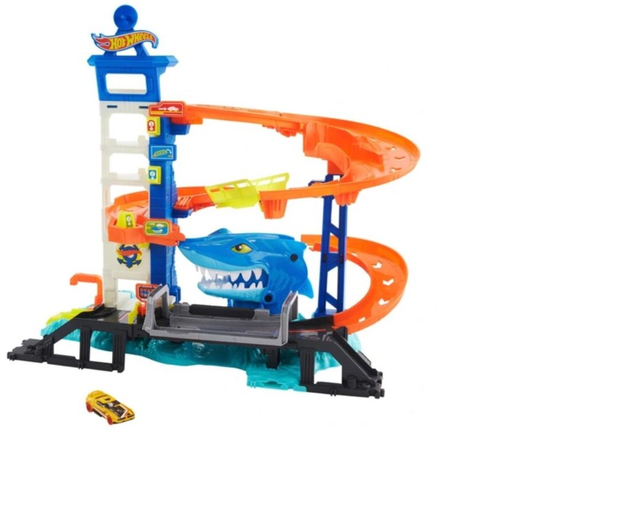 Toys Ken Black Toys | Hot Wheels City Shark Strike Rescue Playset