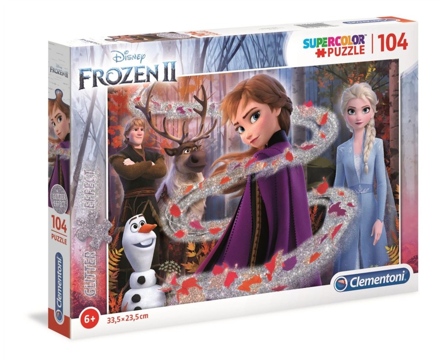 Learning & Education Ken Black Toys | Clementoni Frozen Ii 104Pc Glitter Puzzle