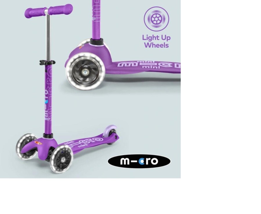 Outdoor Ken Black Toys | Mini Micro Deluxe Led Scooter Purple