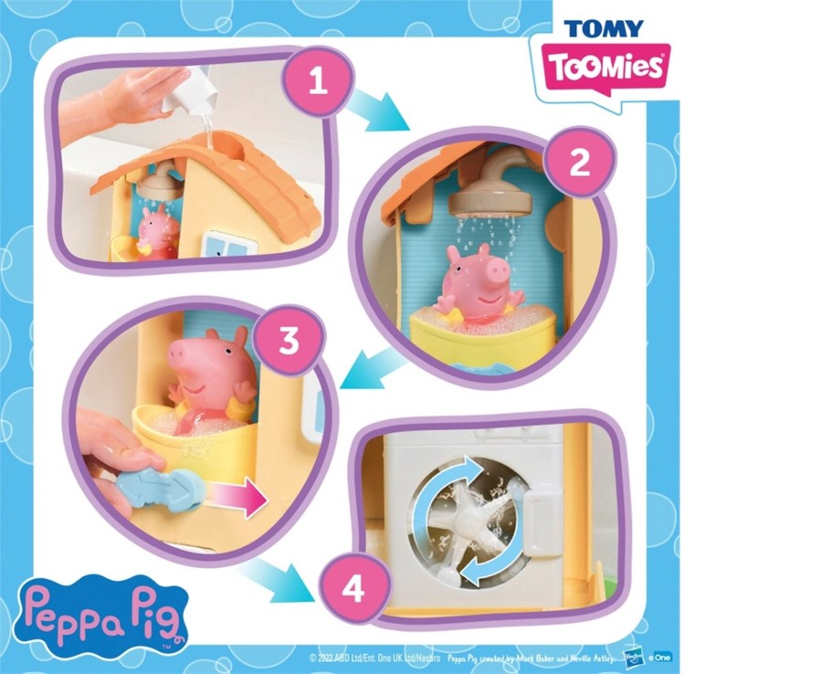 Toys Ken Black Toys | Tomy Toomies Peppa Pig Peppa'S House Bath Playset