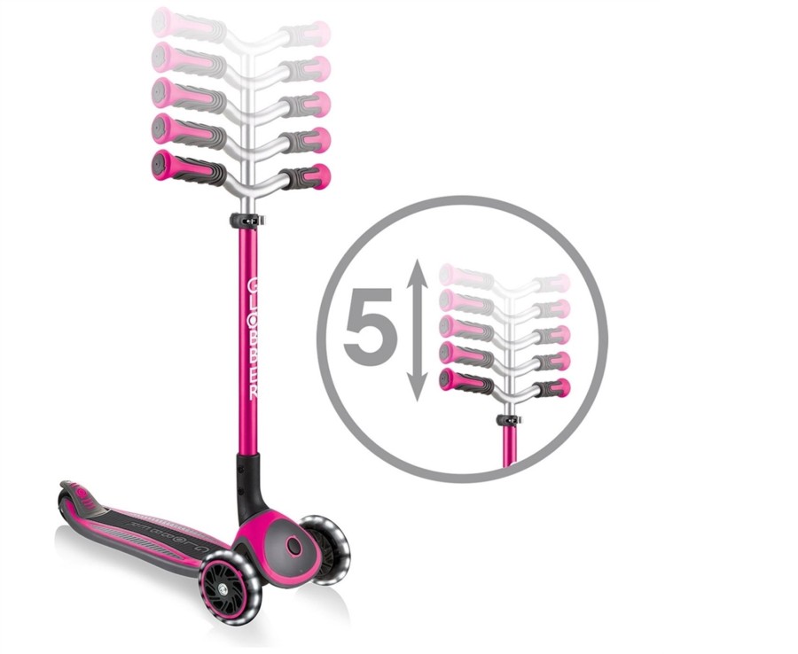 Outdoor Ken Black Toys | Globber Master Lights Foldable Scooter Pink