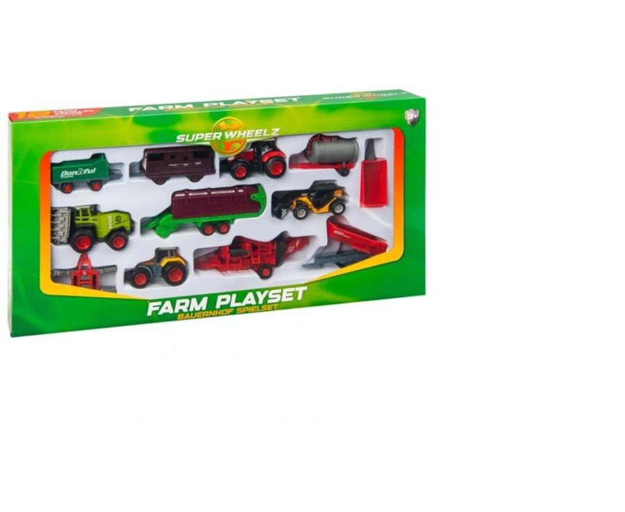 Toys Ken Black Toys | Super Wheelz 12 Piece Farm Playset