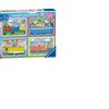 Learning & Education Ken Black Toys | Ravensburger Peppa Pig 4X 42 Piece Jigsaw Puzzle Bumper Pack