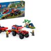 Toys Ken Black Toys | Lego® City 4X4 Fire Engine With Rescue Boat Toy 60412