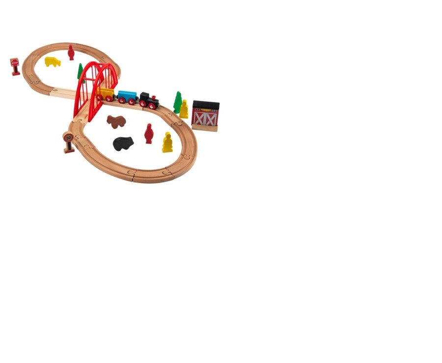 Toys Ken Black Toys | Squirrel Play 35 Piece Wooden Train Set