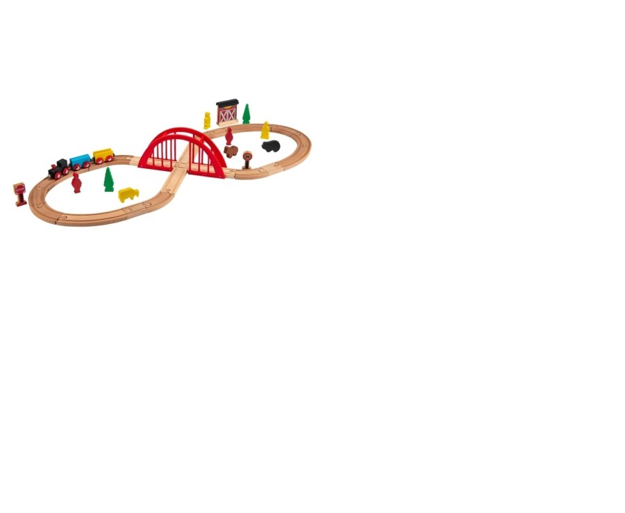 Toys Ken Black Toys | Squirrel Play 35 Piece Wooden Train Set