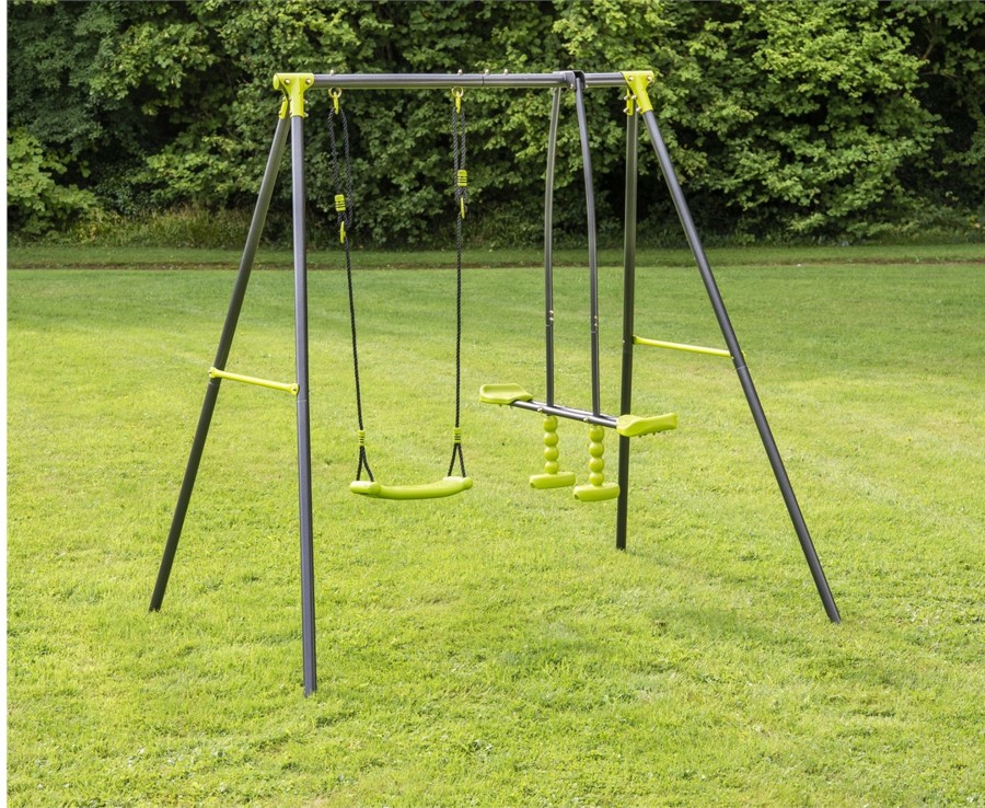 Outdoor Ken Black Toys | 2 Unit Swing And Seesaw Set