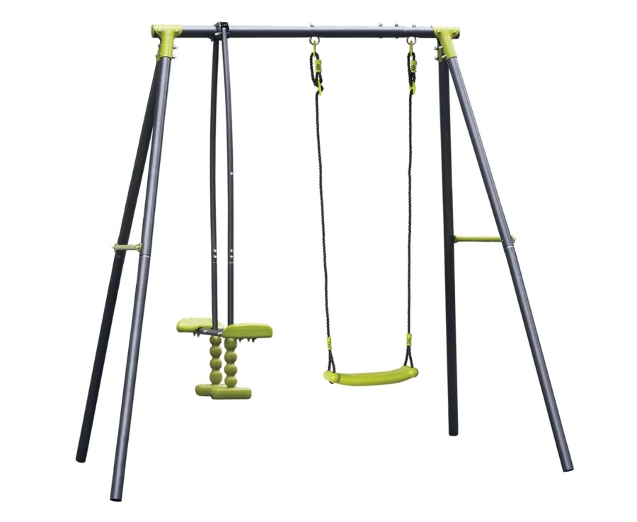 Outdoor Ken Black Toys | 2 Unit Swing And Seesaw Set