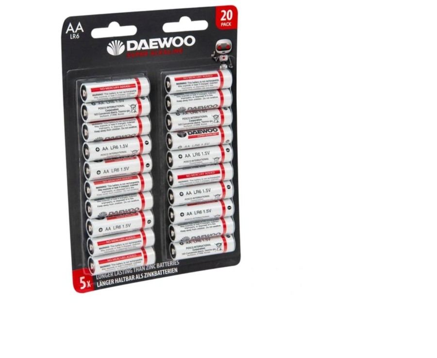 Tech & Gaming Ken Black Toys | Daewoo Lr6 1.5V Alkaline Batteries 20-Pack