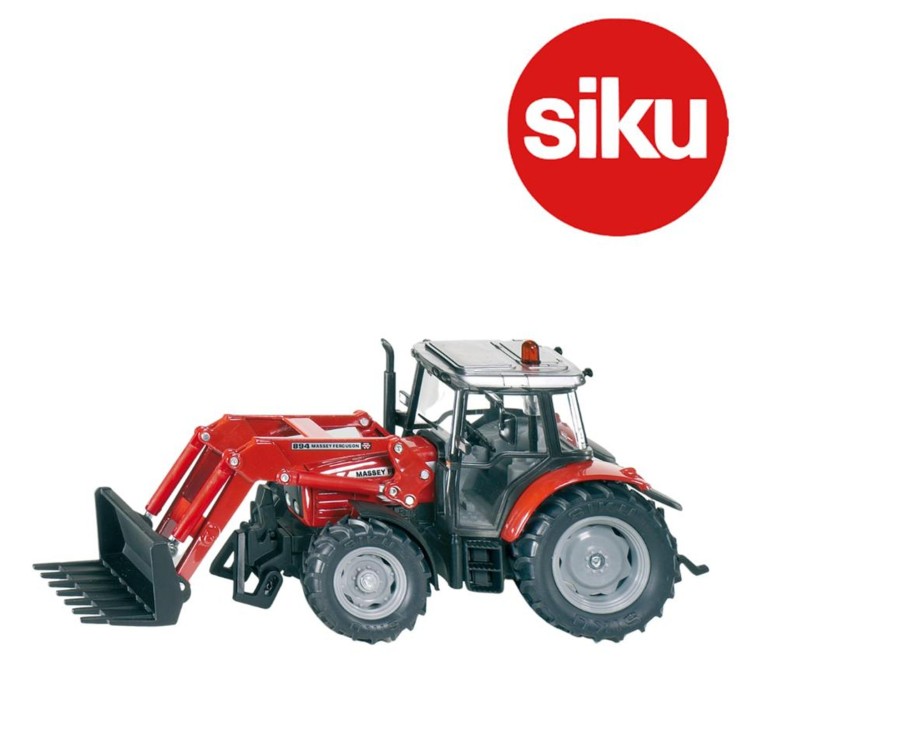 Toys Ken Black Toys | Siku 1:32 Massey Ferguson Tractor With Front Loader 3653