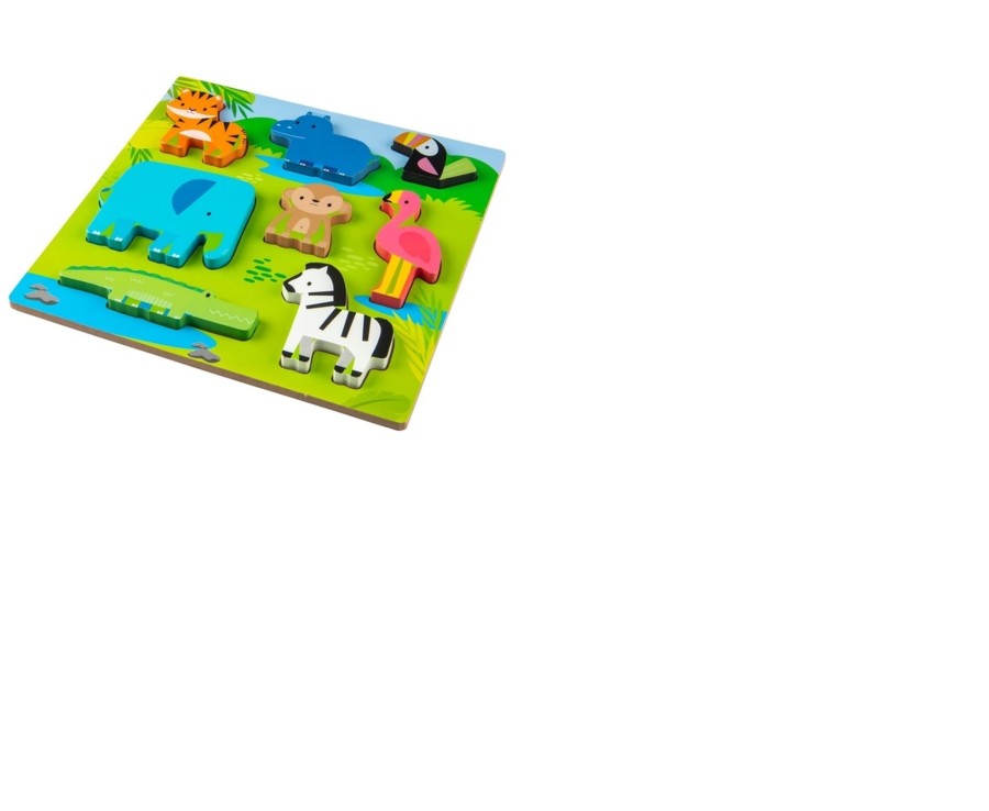 Learning & Education Ken Black Toys | Chunky Wooden Puzzle Safari