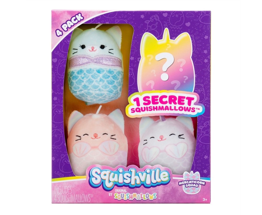 Toys Ken Black Toys | Squishville By Squishmallows 4 Pack - Mercaticorn Squad