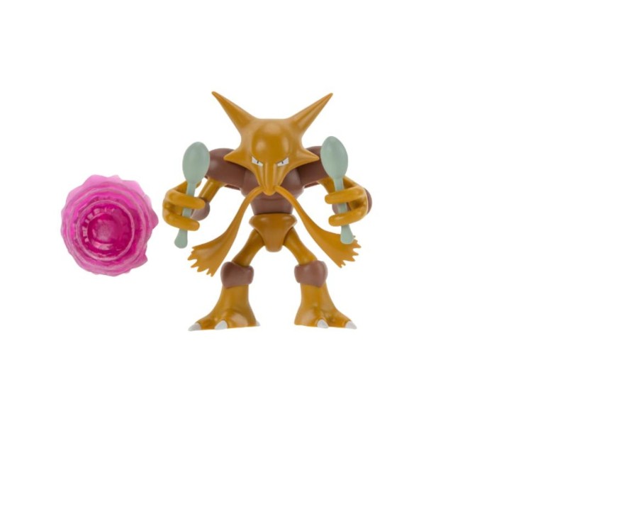 Toys Ken Black Toys | Pokemon Alakazam Battle Feature Figure - 4.5-Inch Infernapebattle Figure