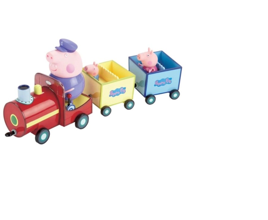 Toys Ken Black Toys | Peppa Pig Grandpa'S Train And Carriage Set