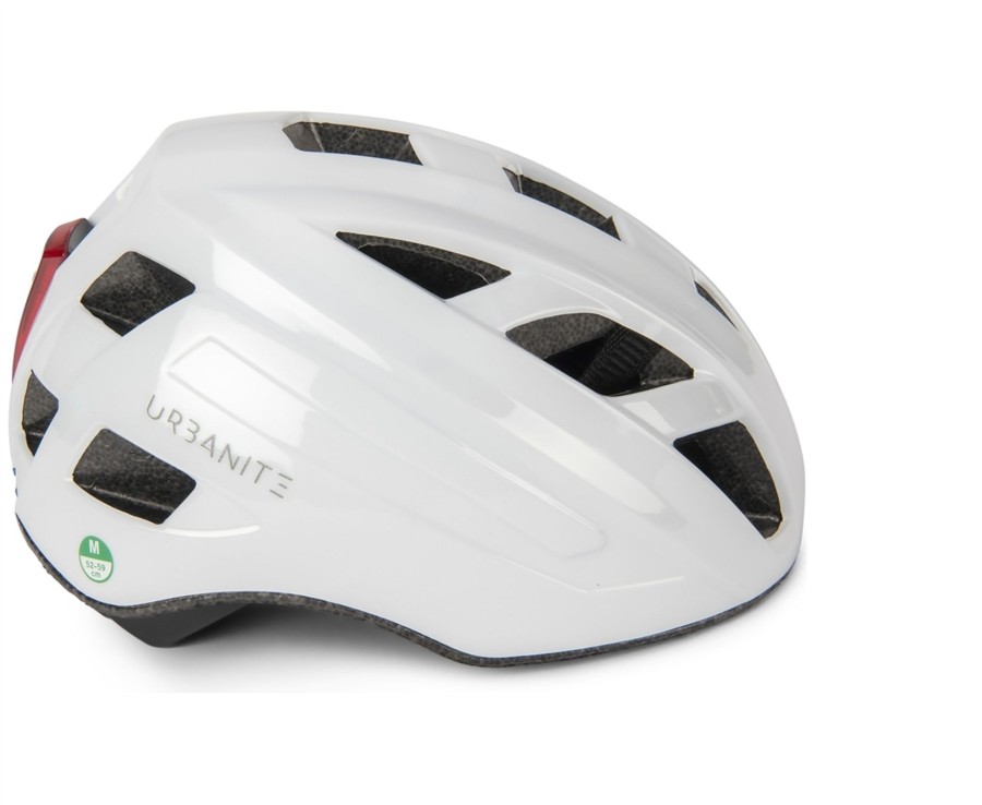 Outdoor Ken Black Toys | Urbanite Bicycle Helmet (Size 52-59Cm) With Light - White