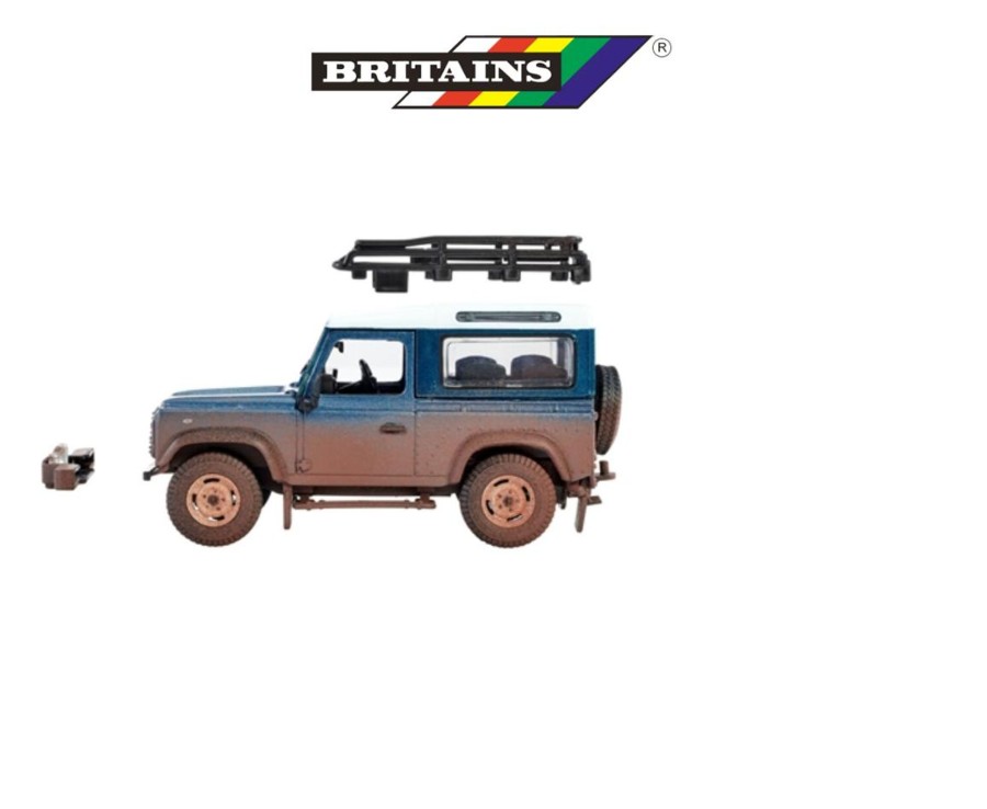 Toys Ken Black Toys | Britains - 1:32 Muddy Land Rover Defender