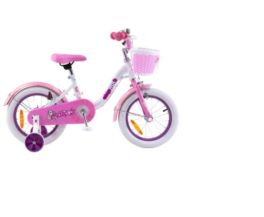 Outdoor Ken Black Toys | 14 Inch Chipmunk Lollipop Bike White/Pink