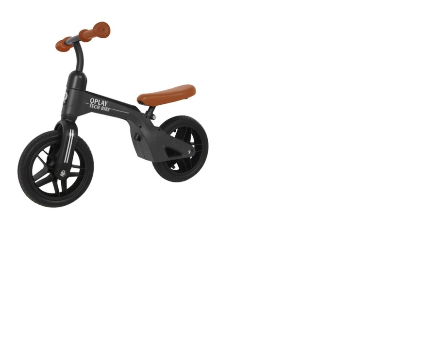 Outdoor Ken Black Toys | Q Play Tech Balance Bike Black & Brown Rubber