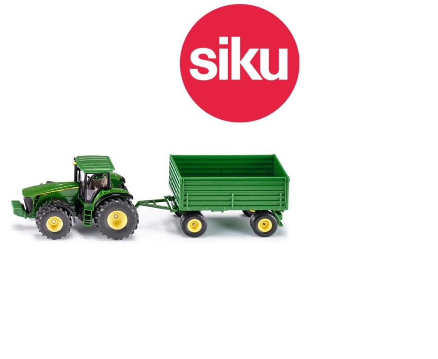 Toys Ken Black Toys | 1:50 John Deere Tractor With Trailer