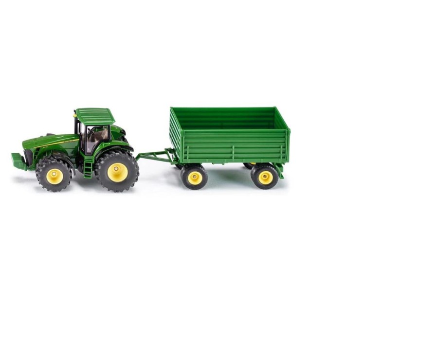 Toys Ken Black Toys | 1:50 John Deere Tractor With Trailer