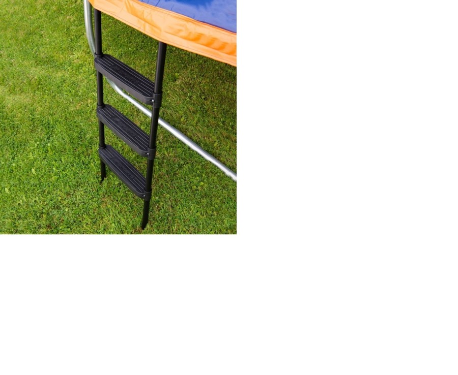 Outdoor Ken Black Toys | 3 Step Ladder For 13Ft / 14Ft Round Trampoline & 10Ft / 12Ft Rectangle Trampoline