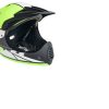 Outdoor Ken Black Toys | Moto Cross Bike Helmet Green & White (Size 58-60Cm)