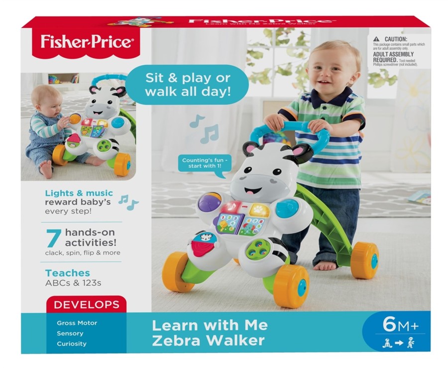 Baby Ken Black Toys | Fisher-Price Learn With Me Zebra Walker