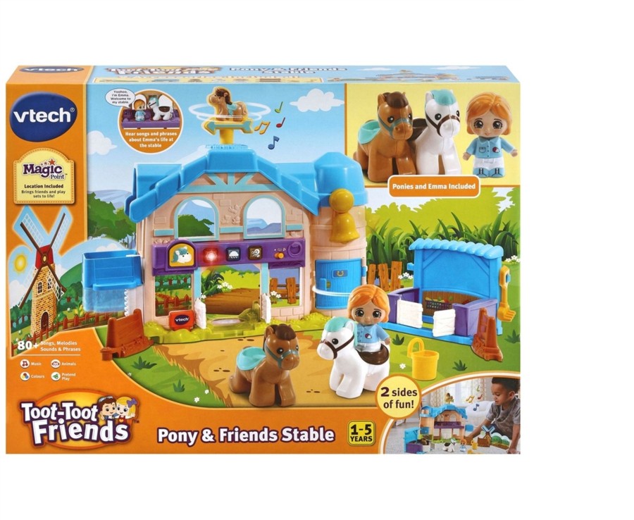 Toys Ken Black Toys | Vtech Toot-Toot Friends Pony & Friends Stable