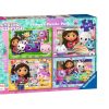 Learning & Education Ken Black Toys | Ravensburger Gabby'S Dollhouse 4X 42 Piece Jigsaw Puzzle Bumper Pack