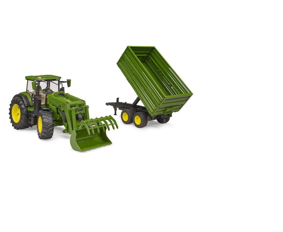 Toys Ken Black Toys | John Deere 7R 350 With Frontloader & Tipping Trailer