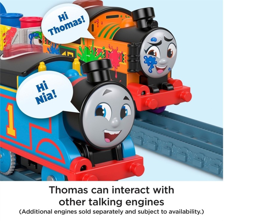 Toys Ken Black Toys | Thomas & Friends Talking Thomas Motorised Engine With Annie And Clarabel