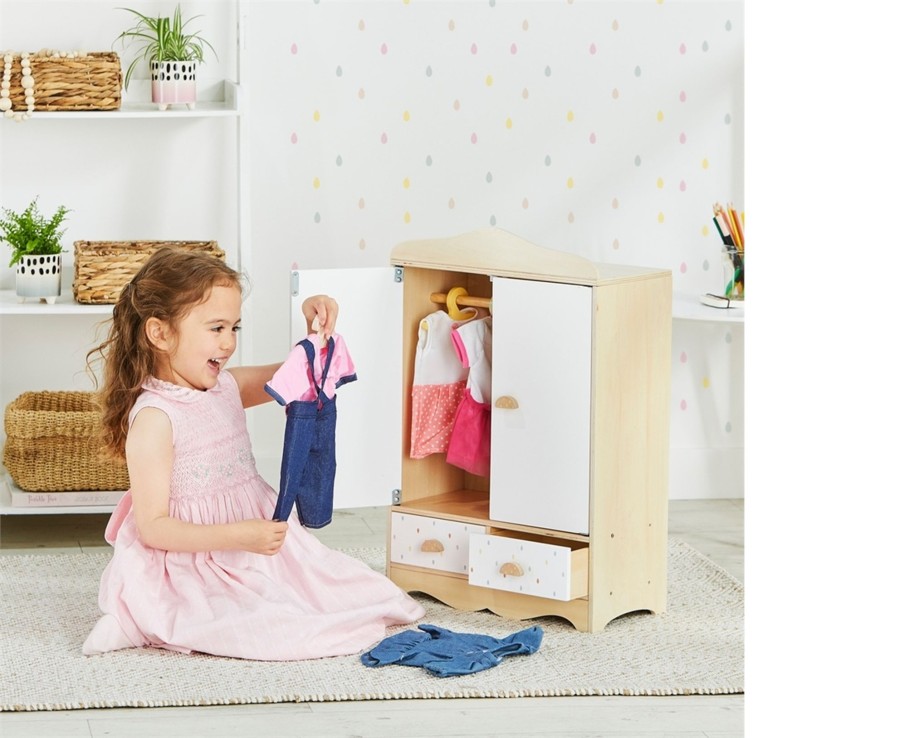 Toys Ken Black Toys | Wooden Teardrop Doll'S Wardrobe