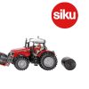 Toys Ken Black Toys | 1:32 Massey Ferguson Mf860 Tractor With Loader & 2 Hay Bales